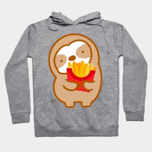 Easily Distracted By Fries Sloth Hoodie